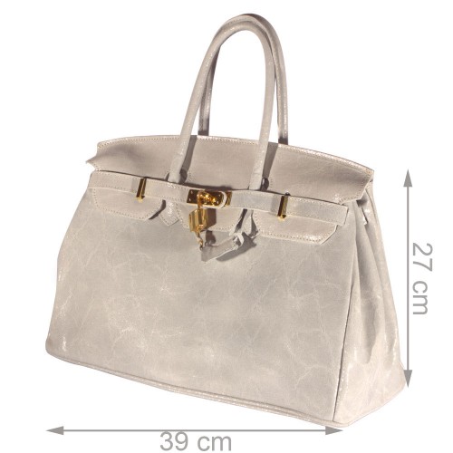 Geanta piele gri GF005