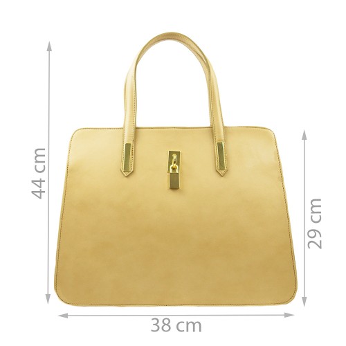 Geanta piele bej GF018