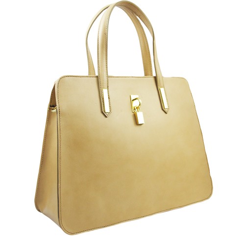Geanta piele bej GF018