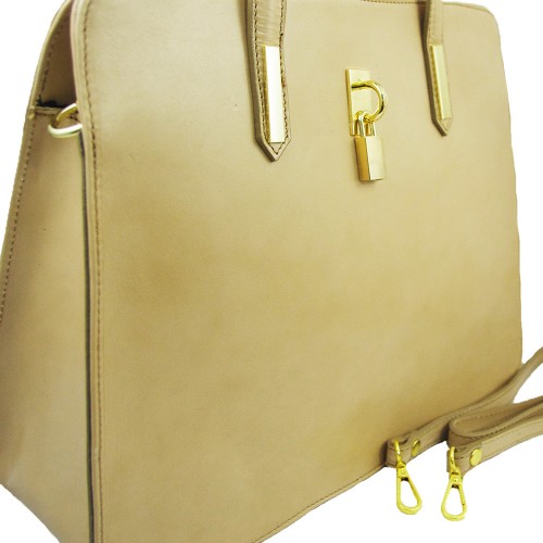 Geanta piele bej GF018