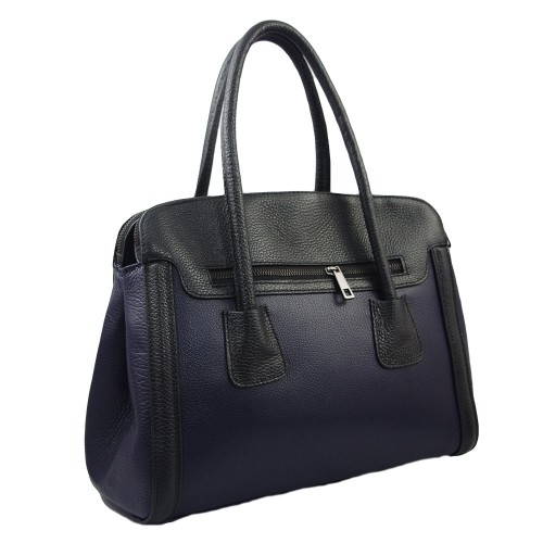 Geanta piele negru / bleumarin GF026