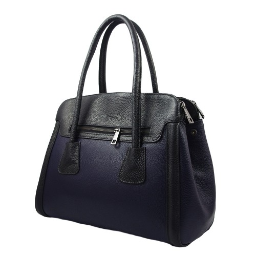 Geanta piele negru / bleumarin GF026