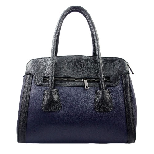 Geanta piele negru / bleumarin GF026
