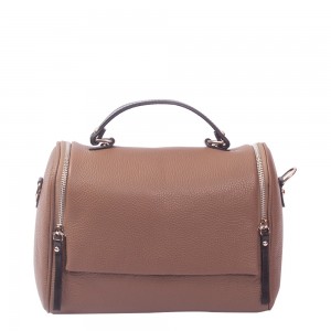 Geanta piele bej/maro GF030