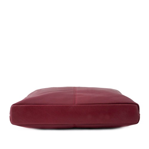 Geanta piele marsala cu franjuri GF056