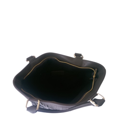 Geanta piele gri cu franjuri GF057