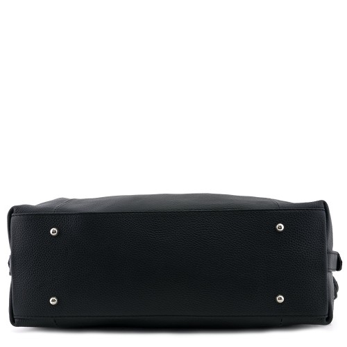 Geanta piele neagra cu ciucuri GF060