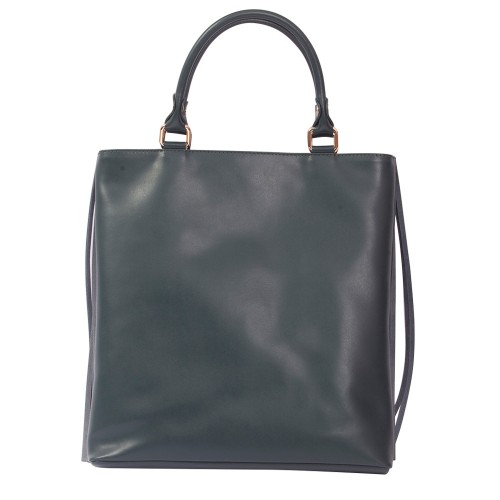 Geanta piele verde inchis cu franjuri GF070