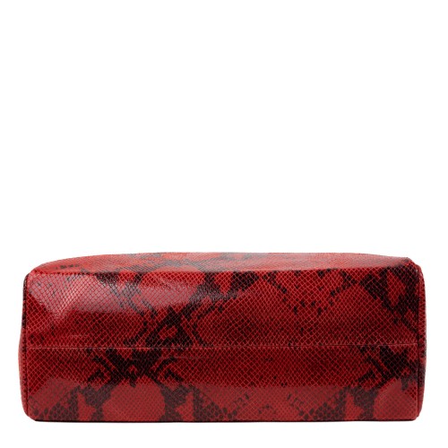 Geanta piele rosu/ negru cu imprimeu GF078