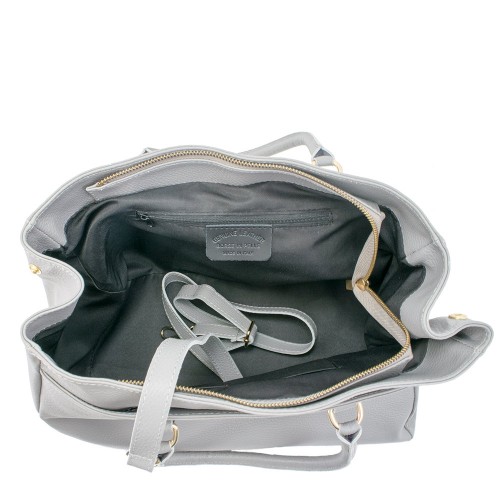 Geanta piele gri GF094
