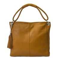 Geanta piele maro deschis GF122