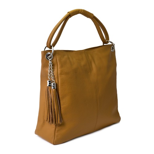 Geanta piele maro deschis GF122