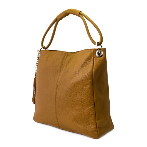 Geanta piele maro deschis GF122