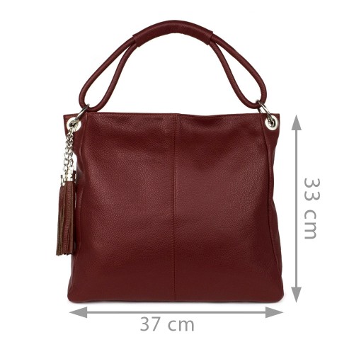 Geanta piele bordeaux GF123