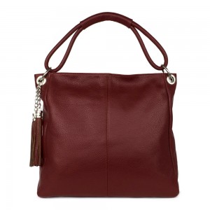 Geanta piele bordeaux GF123