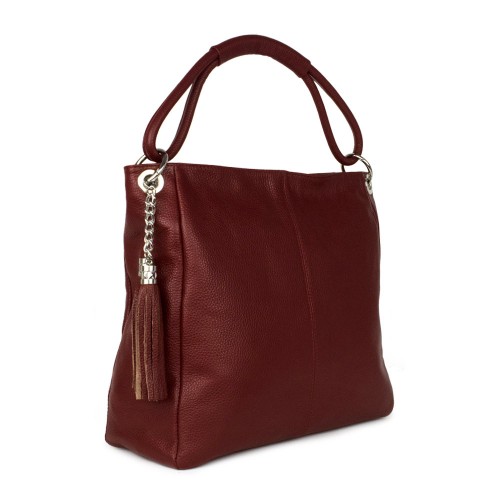 Geanta piele bordeaux GF123