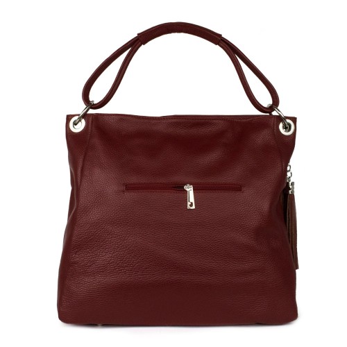 Geanta piele bordeaux GF123