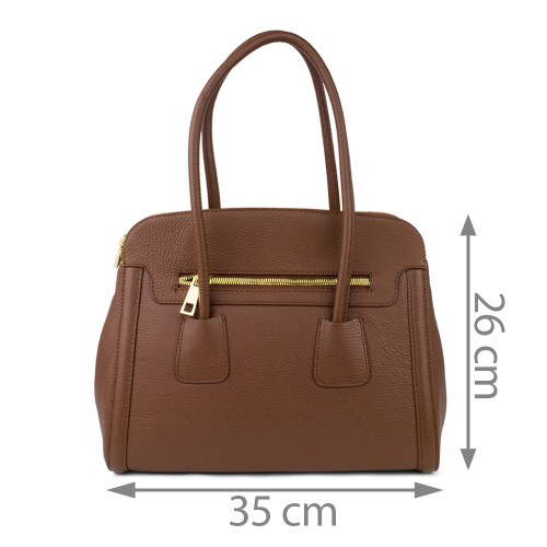 Geanta piele maro deschis GF131