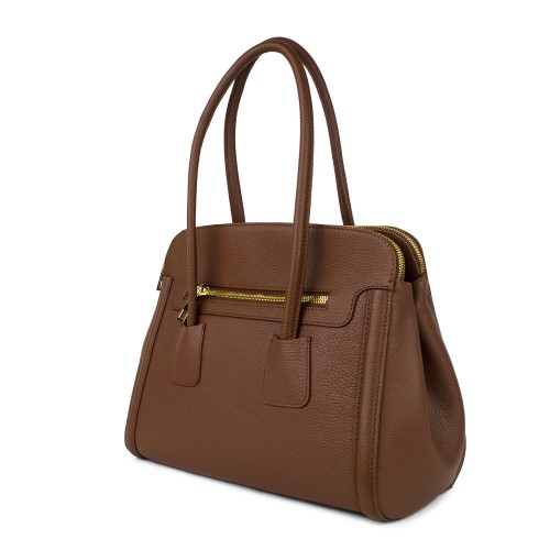 Geanta piele maro deschis GF131