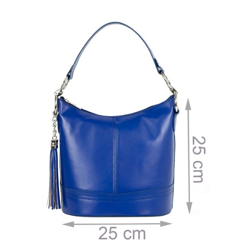 Geanta piele albastru electric GF1398