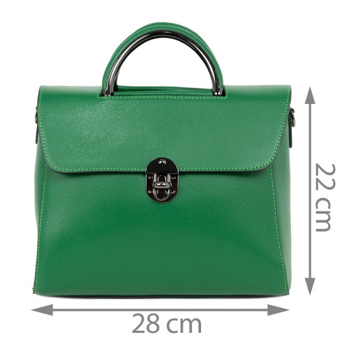Geanta piele verde inchis GF1524