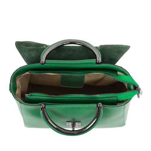 Geanta piele verde inchis GF1524