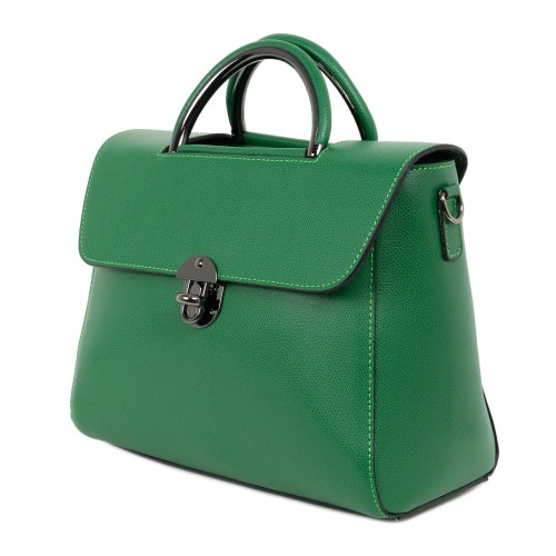 Geanta piele verde inchis GF1524