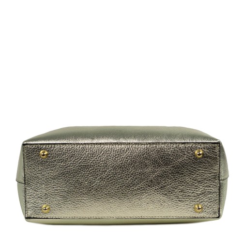Geanta piele naturala aurie GF1553