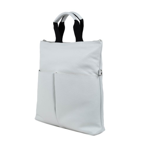 Geanta piele alba GF1627