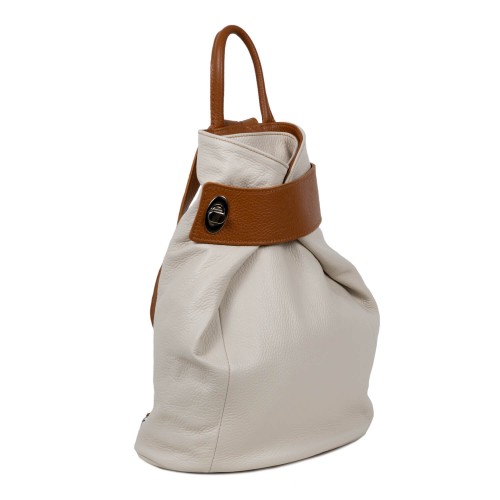 Rucsac piele bej/maro GF1639