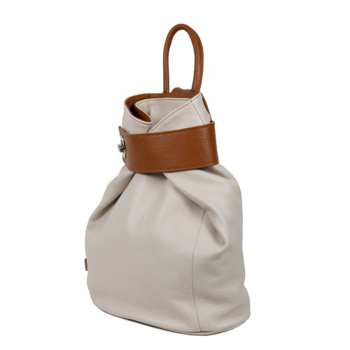 Rucsac piele bej/maro GF1639