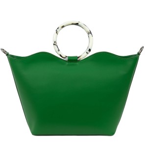Geanta dama piele naturala verde GF1649