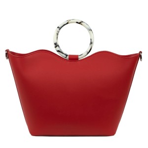 Geanta dama piele naturala rosie GF1650