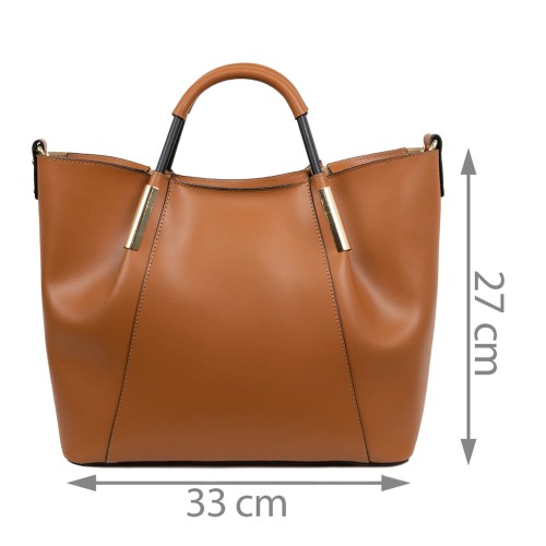 Geanta piele maro inchis GF1681