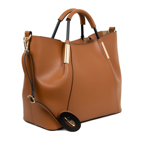 Geanta piele maro inchis GF1681