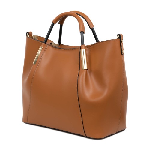 Geanta piele maro inchis GF1681