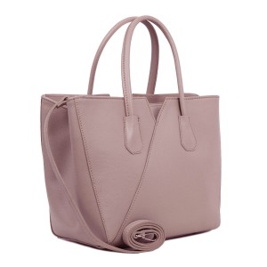 Geanta din piele taupe deschis GF1706