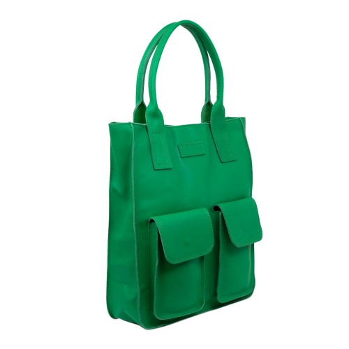 Geanta piele verde GF1709