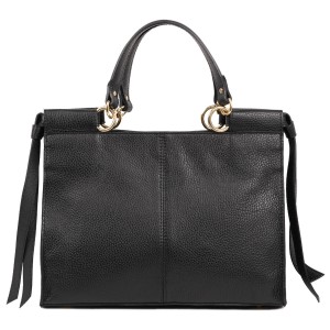 Geanta dama piele naturala neagra GF1808