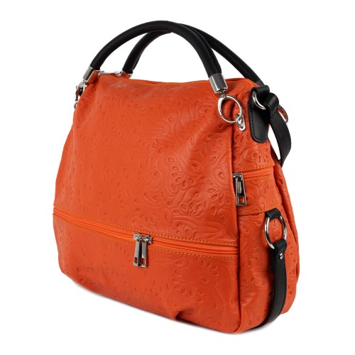 Geanta piele oranj GF182