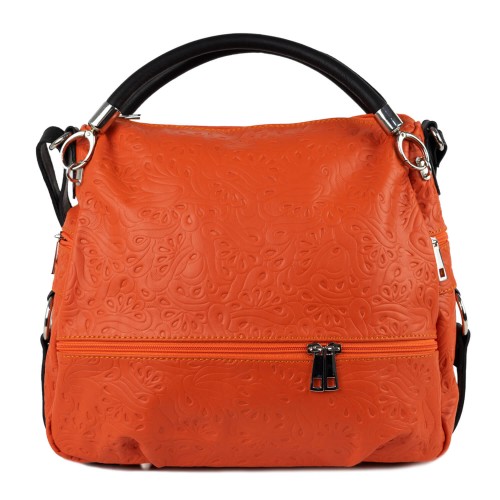 Geanta piele oranj GF182