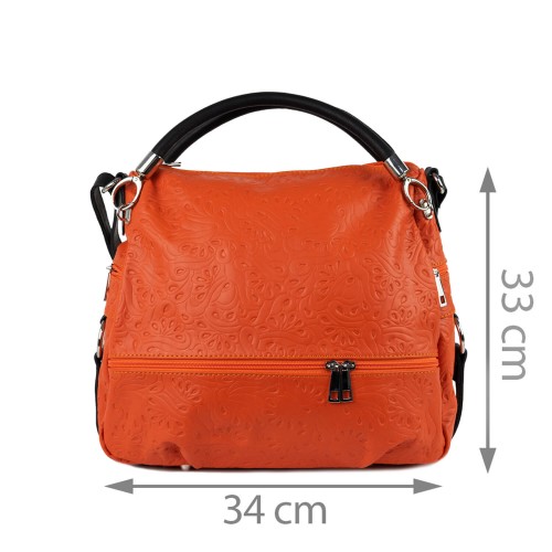 Geanta piele oranj GF182