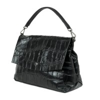 Geanta piele imprimeu crocodil/negru GF1832