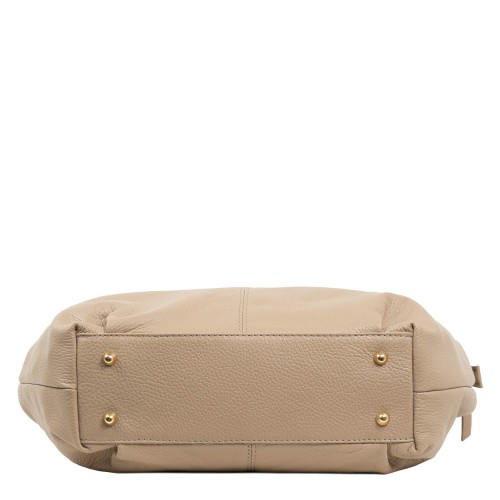 Geanta dama piele taupe deschis GF1852