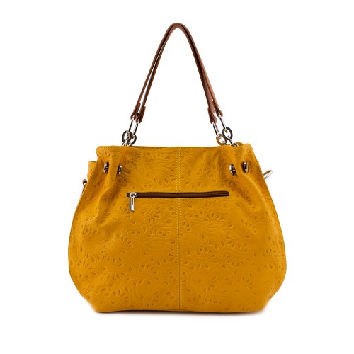 Geanta piele galbena GF197