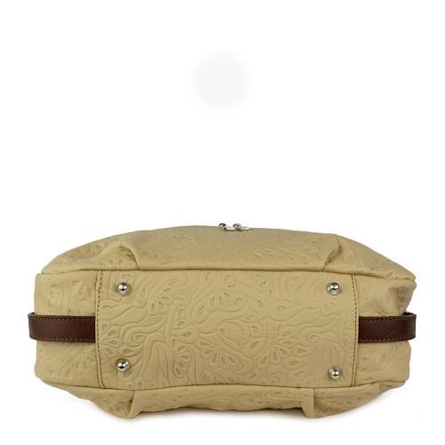 Geanta piele crem GF198