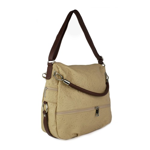 Geanta piele crem GF198