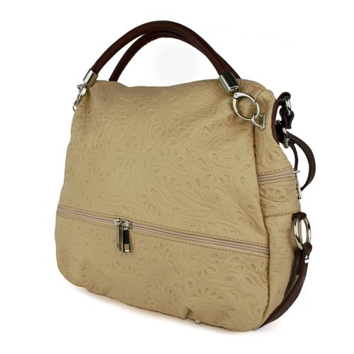 Geanta piele crem GF198