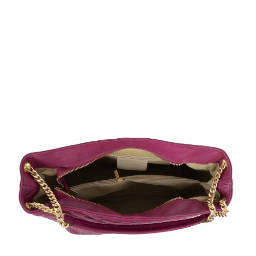 Geanta piele violet matlasata GF1987