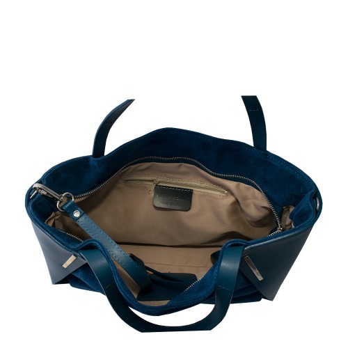 Geanta piele albastra GF205
